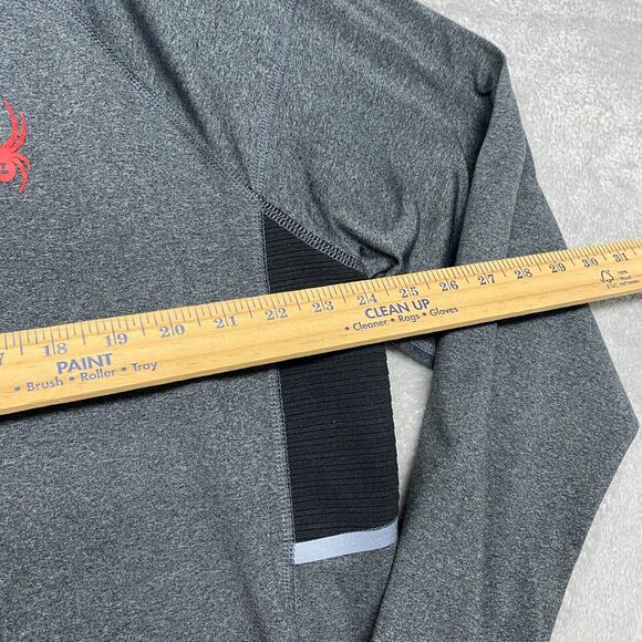 Spyder Shirt Men XL Gray Black ProWeb Performance Long Sleeve Athletic Training - Picture 5 of 8